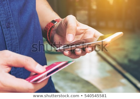 Stock foto: Debit And Credit Card People With Banking System