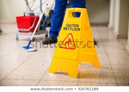 ストックフォト: Caution Wet Floor