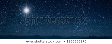 Stock foto: Winter Abstract Background Christmas Stars With Snowflakes