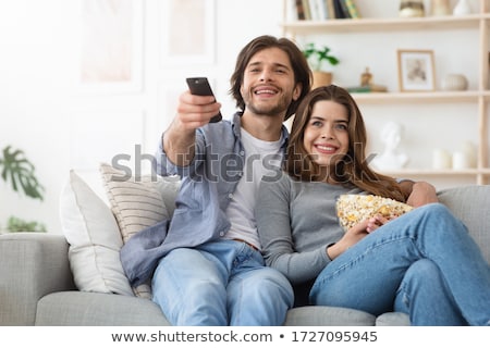 ストックフォト: Couple Watching Television