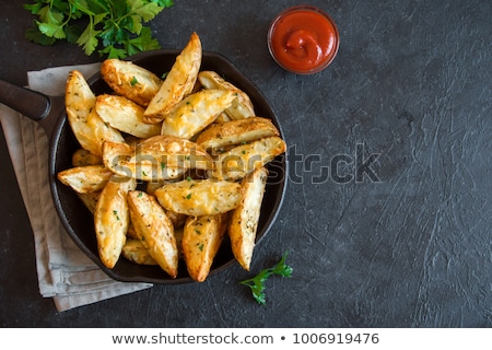 ストックフォト: Potato Wedges And Ketchup