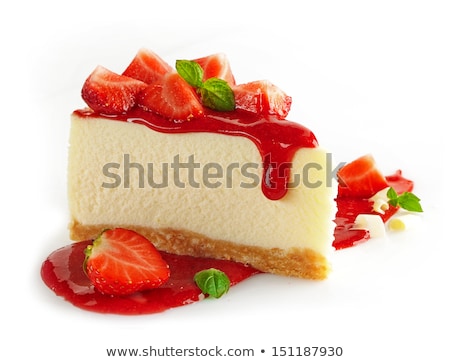 [[stock_photo]]: Ranche · de · délicieux · gâteau · au · fromage · aux · fraises