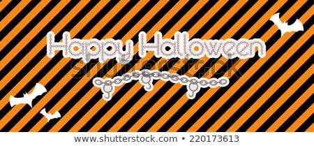 Happy Halloween Created From Chain Stock fotó © muuraa