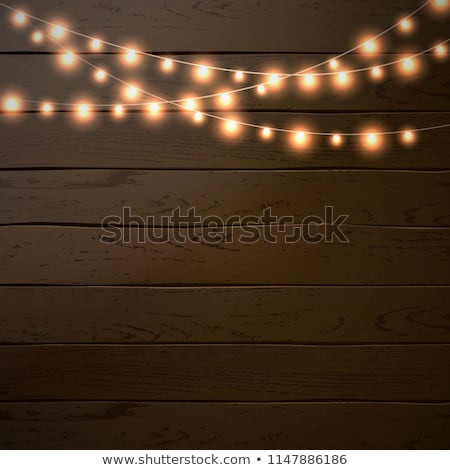 Stock photo: Christmas Garlands Set On Wood Background