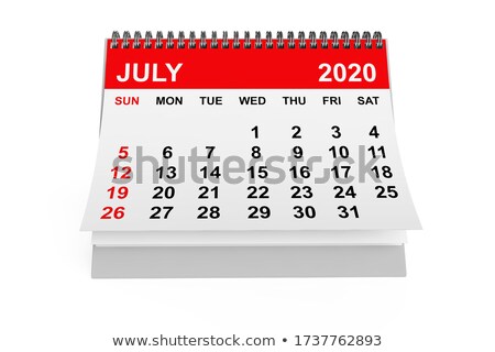 Stock fotó: July Calendar Page