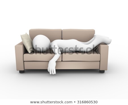 3d Man Resting On Sofa Concept Stock fotó © nasirkhan