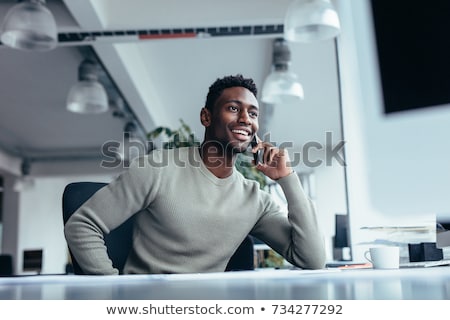 Stockfoto: Happy Businessman Making A Call