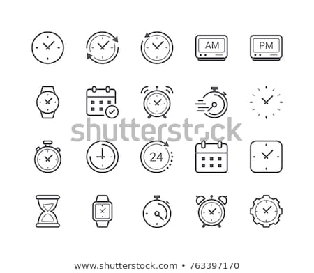 Foto stock: Wall Clock Line Icon