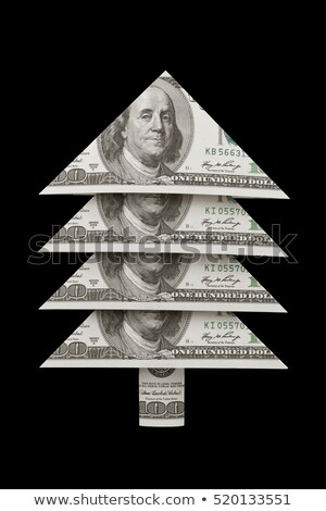 Foto stock: Christmas Fur Tree Dollar Prosperity And Well Being