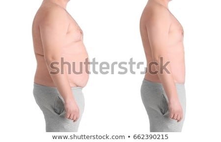 Foto stock: Figure Of The Man Before And After Diet