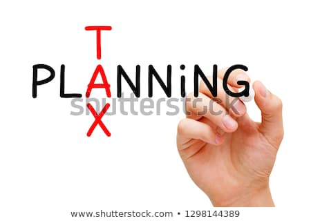 Foto stock: Taxes Crossword Marker Concept