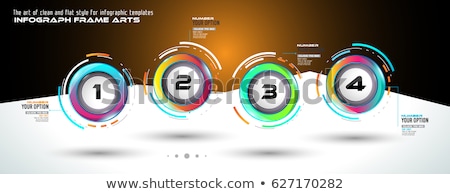 Foto stock: Infograph Template With Multiple Choices And A Lot Of Infographic Design Elements