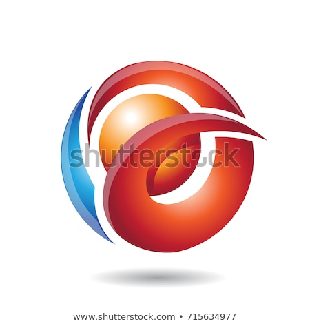 Stockfoto: Abstract Symbol Of Letter A O Or Q With A Pearl Icon