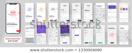 Stock photo: Food Delivery Service App Interface Template