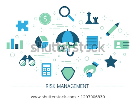 Foto stock: Risk Management Concept Vector Illustration