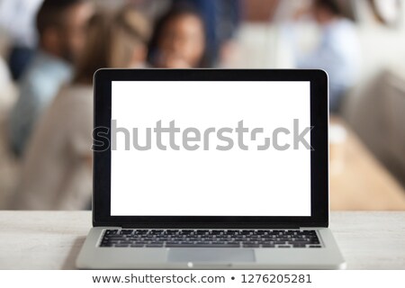 Foto stock: Homepage Of Educational Website On Laptop Display On Workplace