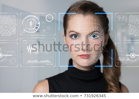 Zdjęcia stock: Facial Recognition Biometric Technology