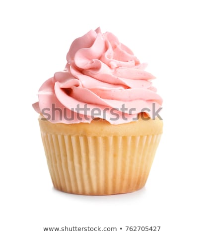 Stock fotó: Cupcakes With Frosting On White Background