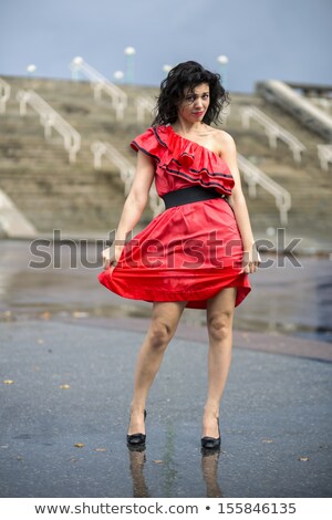 Stok fotoğraf: Woman In Nice Soaking Wet Dress