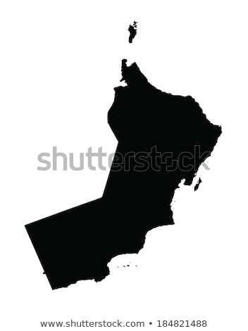 Stock fotó: Silhouette Map Of Oman