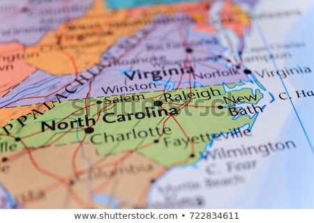 Foto stock: Map Of North Carolina
