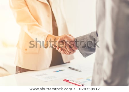 Сток-фото: Business People Shaking Hands As A Sign Of Greeting