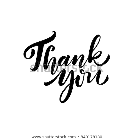 Stock fotó: Thank You Hand Lettering And Doodles Elements Background Vector Illustration