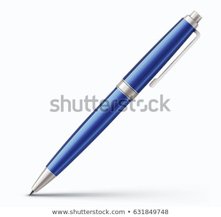 Сток-фото: Ink Pen Blue Vector Icon Design