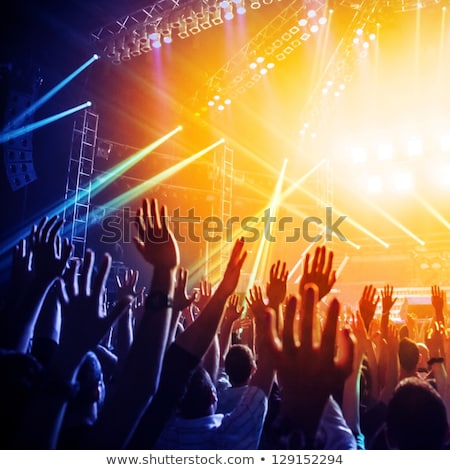 Stok fotoğraf: Music Concert Crowd People Enjoying Live Rock Performance