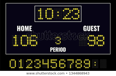 Stockfoto: Hockey Sports Digital Scoreboard Vector Illustration