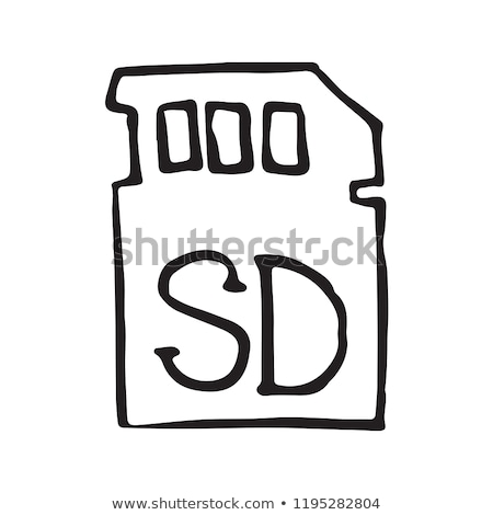 Stock photo: Memory Sd Card Hand Drawn Outline Doodle Icon