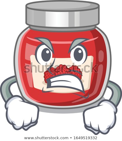ストックフォト: Angry Cartoon Jelly Jar