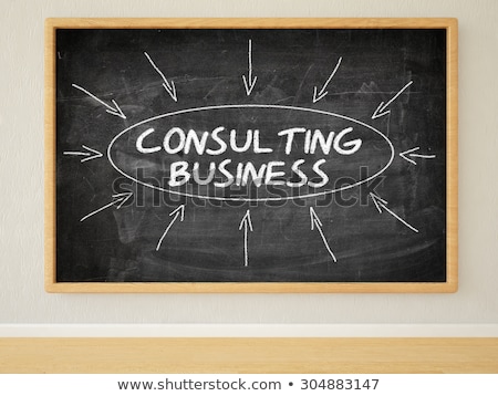 Foto stock: Black Chalkboard With Consultation Concept 3d Rendering