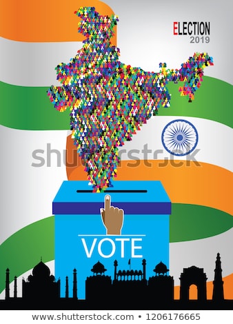 Stockfoto: 2019 Election Of India Banner Design