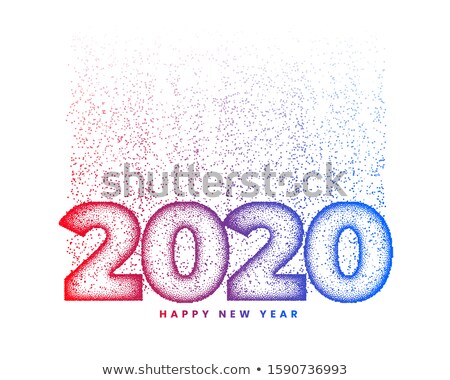 Foto stock: 2020 Made With Particles Colorful Background Design