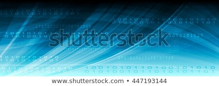 Blue Web Vector Tech Binary Code Header 商業照片 © saicle