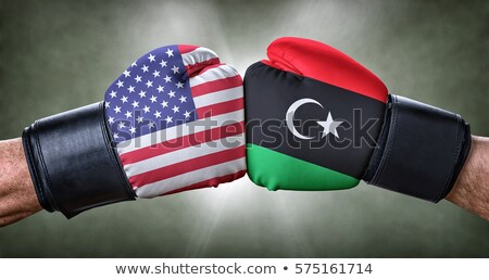 Stock fotó: A Boxing Match Between The Usa And Libya