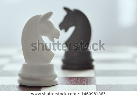 Stockfoto: Two Chess Pieces On A Chessboard