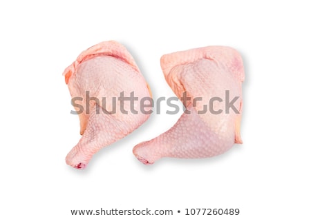 Stockfoto: Raw Chicken Leg Isolated On White