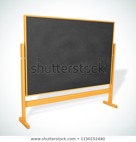 Foto d'archivio: School Board Vector Isolated On White Background Wooden Frame Realistic Illustration