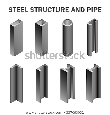 Foto stock: Steel Beam Isometric Vector Illustration