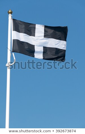 Stock photo: The Cornish Black And White Cross Flag Of St Piran