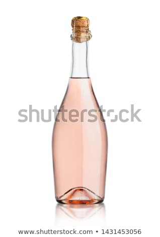 Bottle Of Homemade White Wine And Glass With Cork Foto stock © DenisMArt