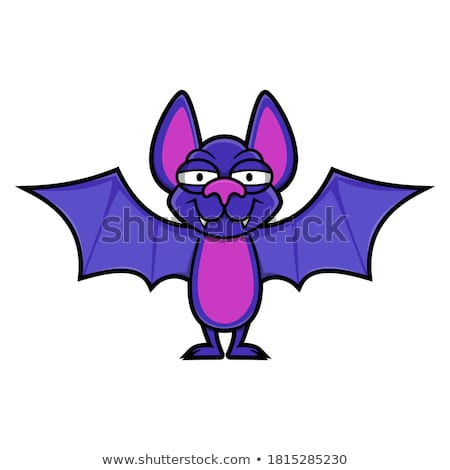 Stock fotó: Cartoon Sinister Bat