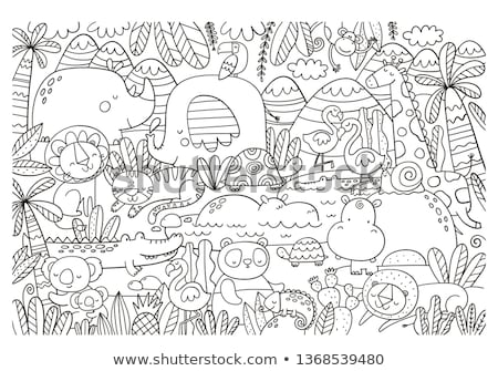 Foto stock: Educational Colors Set With Kids Color Book