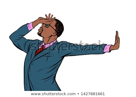 African American Businessman Shame Denial Gesture No Stock fotó © studiostoks