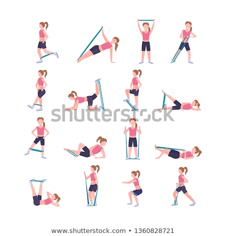 Foto stock: Exercise With Resistance Band