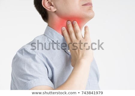 Stockfoto: Man Suffering From Sore Throat