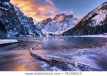 Сток-фото: Frosted Lake In Italy
