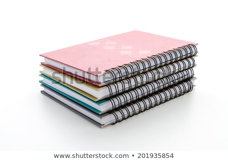 ストックフォト: Stack Of Ring Binder Book Or Notebook Isolated